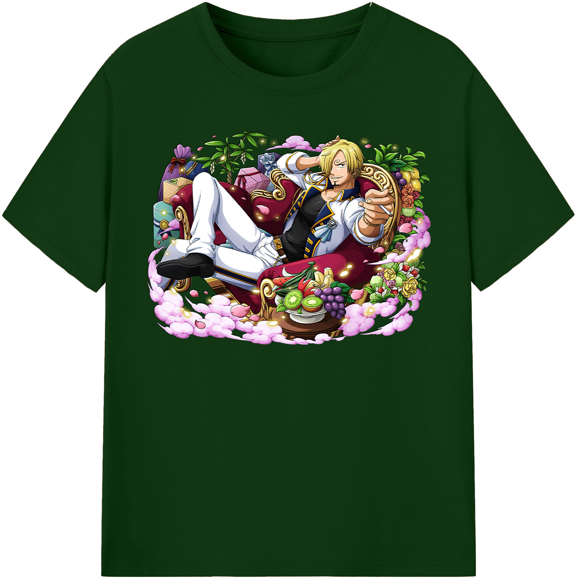 ワンピース サンジ ONE PIECE Sanji 綿100％半袖Tシャツ（フロントプリント）